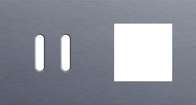 Tweevoudige afdekplaat, horizontaal 71 mm centerafstand,voor