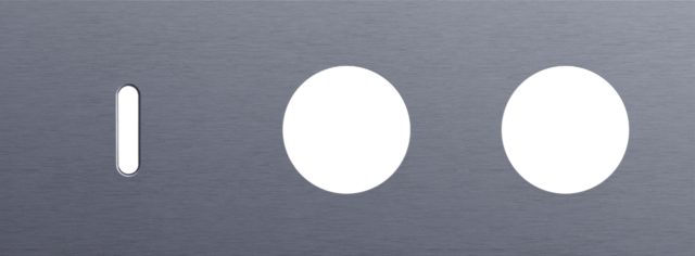 Drievoudige afdekplaat, horizontaal 71 mm centerafstand, voo