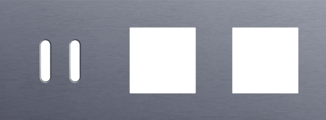 Drievoudige afdekplaat, horizontaal 71 mm centerafstand,voor