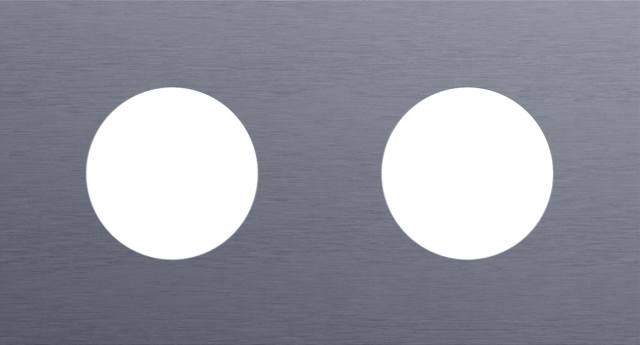 Tweevoudige afdekplaat, 71 mm centerafstand, voor twee stopc