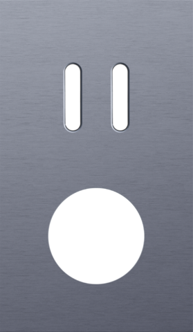 Tweevoudige afdekplaat, verticaal 60 mm centerafstand, voor