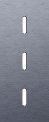 Drievoudige afdekplaat, verticaal 60 mm centerafstand, voor