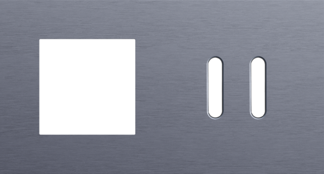 Tweevoudige afdekplaat, horizontaal 71 mm centerafstand,voor