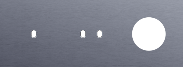 Drievoudige afdekplaat, horizontaal 71 mm centerafstand,voor