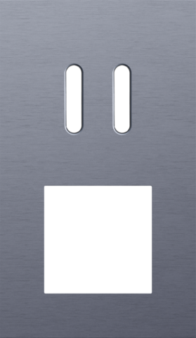 Tweevoudige afdekplaat, verticaal 60 mm centerafstand, voor