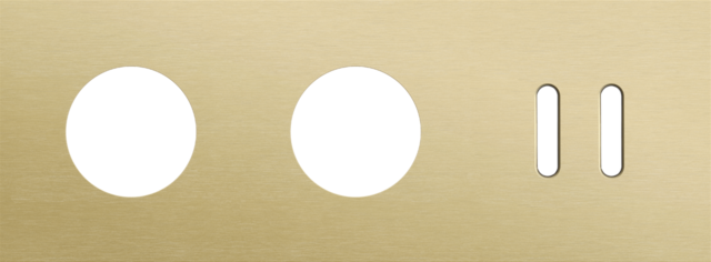 Drievoudige afdekplaat, horizontaal 71 mm centerafstand, voo