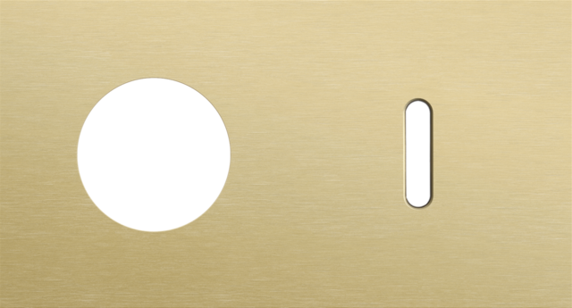 Tweevoudige afdekplaat, horizontaal 71 mm centerafstand, voo