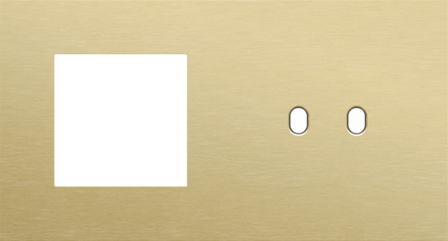 Tweevoudige afdekplaat, horizontaal 71 mm centerafstand,voor