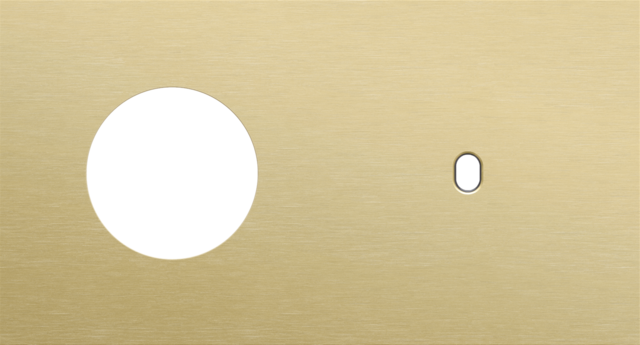 Tweevoudige afdekplaat, horizontaal 71 mm centerafstand, voo