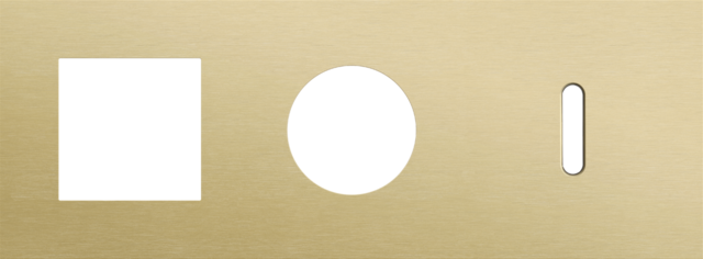 Drievoudige afdekplaat, horizontaal 71 mm centerafstand,voor