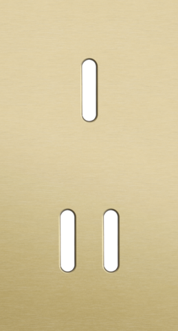 Tweevoudige afdekplaat, verticaal 71 mm centerafstand, voor