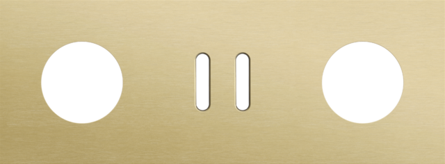 Drievoudige afdekplaat, horizontaal 71 mm centerafstand,voor