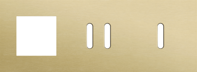 Drievoudige afdekplaat, horizontaal 71 mm centerafstand,voor