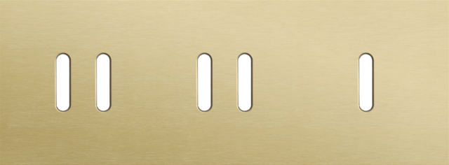 Drievoudige afdekplaat, horizontaal 71 mm centerafstand,voor