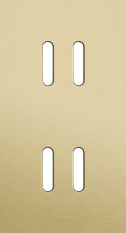 Tweevoudige afdekplaat, verticaal 71 mm centerafstand, voor