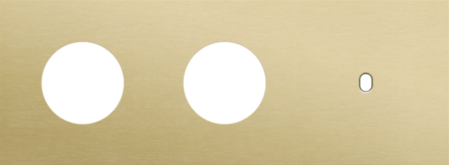 Drievoudige afdekplaat, horizontaal 71 mm centerafstand, voo