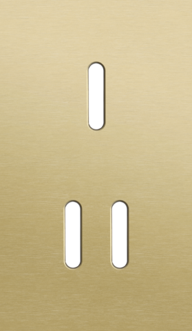 Tweevoudige afdekplaat, verticaal 60 mm centerafstand, voor