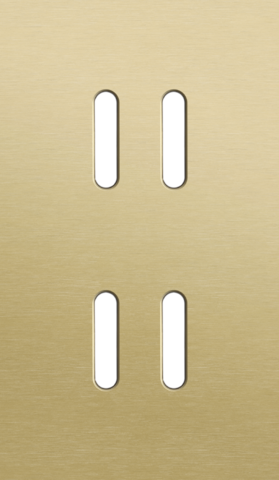 Tweevoudige afdekplaat, verticaal 60 mm centerafstand, voor