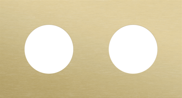 Tweevoudige afdekplaat, 71 mm centerafstand, voor twee stopc