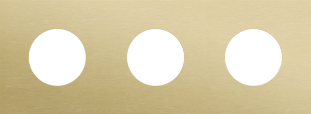 Drievoudige afdekplaat, 71 mm centerafstand, voor drie stopc