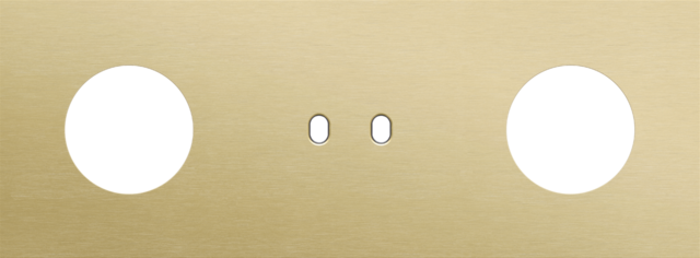 Drievoudige afdekplaat, horizontaal 71 mm centerafstand,voor