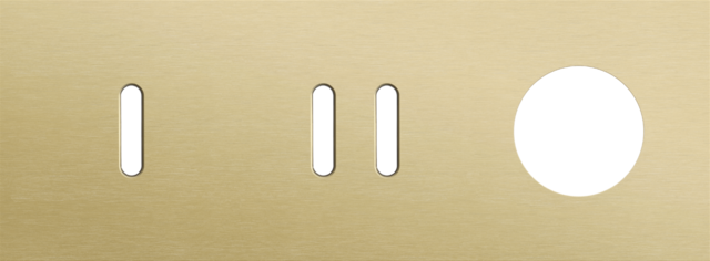 Drievoudige afdekplaat, horizontaal 71 mm centerafstand,voor