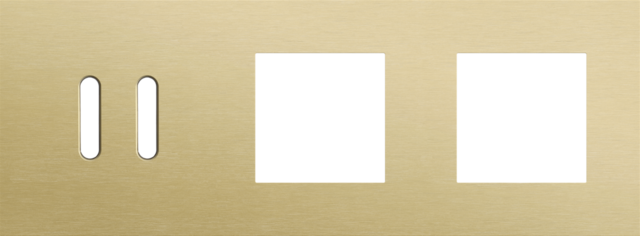 Drievoudige afdekplaat, horizontaal 71 mm centerafstand,voor