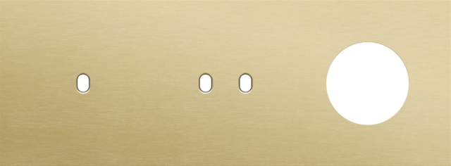 Drievoudige afdekplaat, horizontaal 71 mm centerafstand,voor