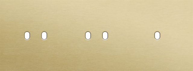 Drievoudige afdekplaat, horizontaal 71 mm centerafstand,voor