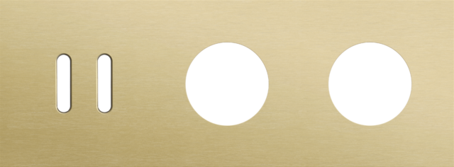 Drievoudige afdekplaat, horizontaal 71 mm centerafstand, voo