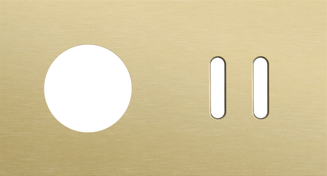 Tweevoudige afdekplaat, horizontaal 71 mm centerafstand, voo