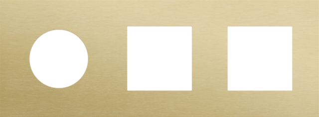 Drievoudige afdekplaat, horizontaal 71 mm centerafstand,voor