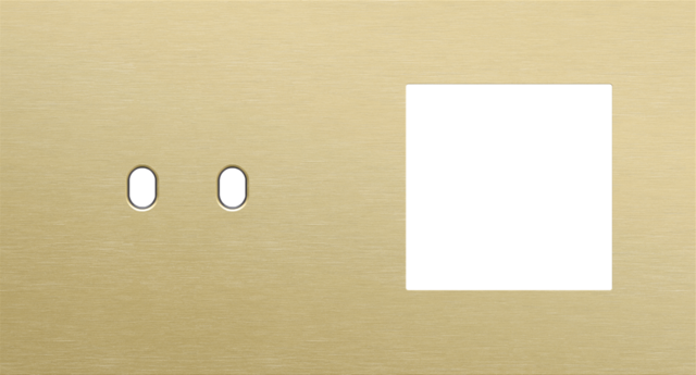 Tweevoudige afdekplaat, horizontaal 71 mm centerafstand,voor