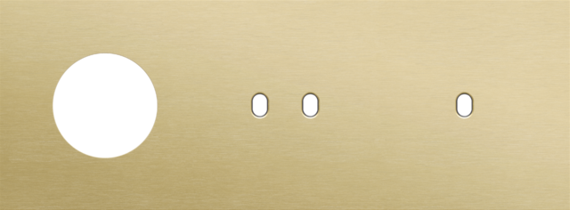 Drievoudige afdekplaat, horizontaal 71 mm centerafstand,voor