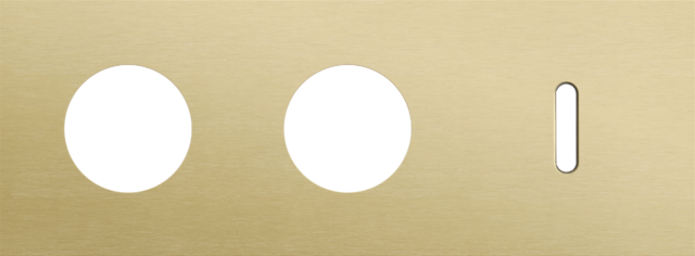 Drievoudige afdekplaat, horizontaal 71 mm centerafstand, voo