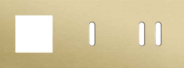 Drievoudige afdekplaat, horizontaal 71 mm centerafstand,voor