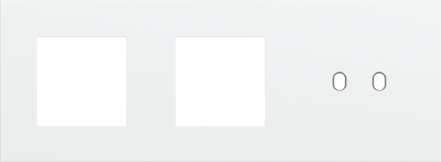 Drievoudige afdekplaat, horizontaal 71 mm centerafstand,voor