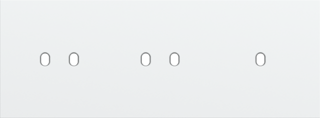 Drievoudige afdekplaat, horizontaal 71 mm centerafstand,voor