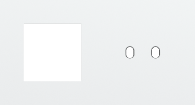 Tweevoudige afdekplaat, horizontaal 71 mm centerafstand,voor