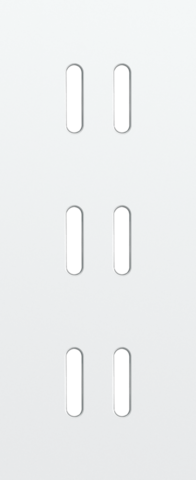 Drievoudige afdekplaat, verticaal 60 mm centerafstand, voor