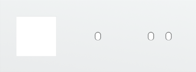 Drievoudige afdekplaat, horizontaal 71 mm centerafstand,voor