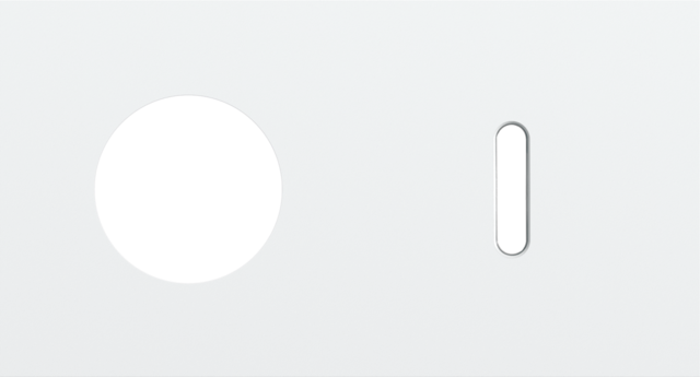 Tweevoudige afdekplaat, horizontaal 71 mm centerafstand, voo