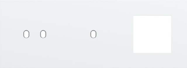 Drievoudige afdekplaat, horizontaal 71 mm centerafstand,voor