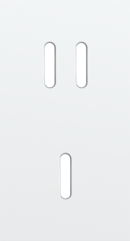 Tweevoudige afdekplaat, verticaal 71 mm centerafstand, voor