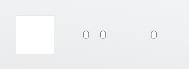 Drievoudige afdekplaat, horizontaal 71 mm centerafstand,voor