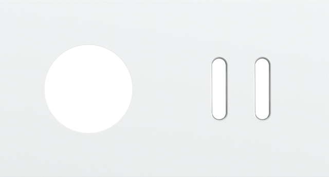 Tweevoudige afdekplaat, horizontaal 71 mm centerafstand, voo