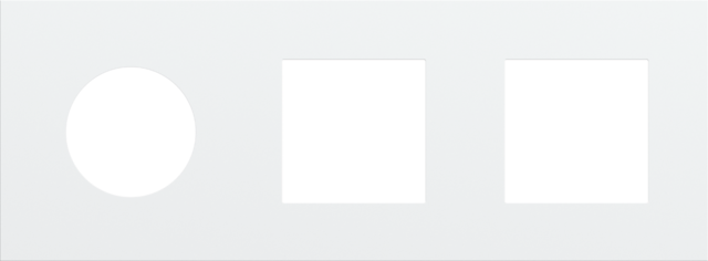 Drievoudige afdekplaat, horizontaal 71 mm centerafstand,voor