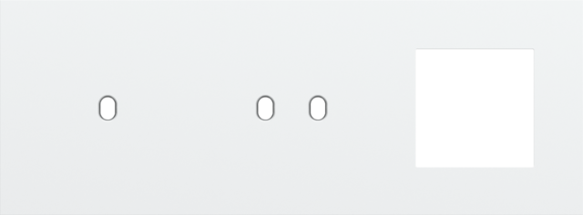 Drievoudige afdekplaat, horizontaal 71 mm centerafstand,voor