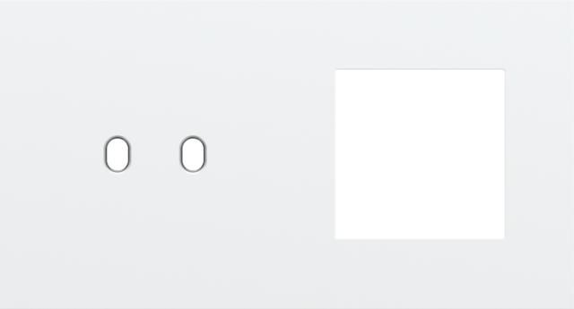 Tweevoudige afdekplaat, horizontaal 71 mm centerafstand,voor