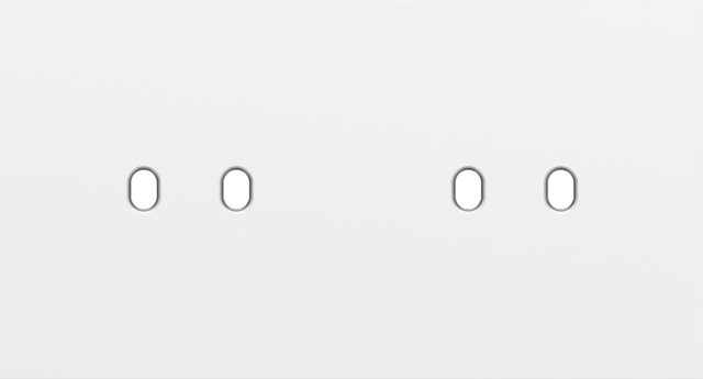 Tweevoudige afdekplaat, horizontaal 71 mm centerafstand, voo